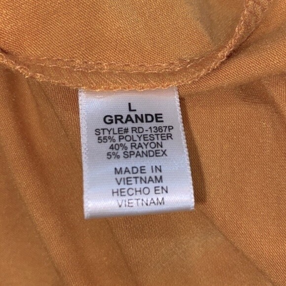 Zenana Premium cold shoulder mustard color Jersey knit dress size large - Picture 4 of 5